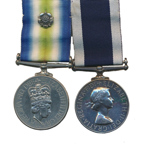 81 - 1982 South Atlantic Medal with rosette and QEII Royal Navy LSGC to LMEM(L) P N Kennan D144987S HMS B... 