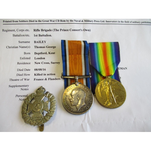 9 - WW1 medal range with 1. 1914-15 Star to 2688 Pte J.H. Waldock C. of Lond Yeo. James Hyde Waldock was... 