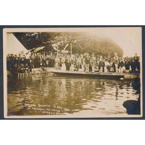 100 - Misc. coln. in albums and loose. Silks incl. woven R.M.S. Victorian (stained). Embroidered mainly gr... 