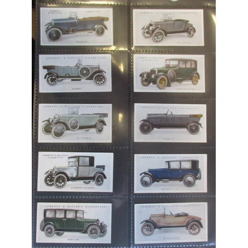 12 - Coln. of mainly complete sets, in an album, in variable cond., incl. Gallaher Motor Cars, L & B Moto... 