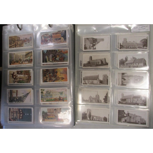 19 - Coln. of complete and part sets, in albums, in variable cond., incl. ranges from Carreras, Churchman... 