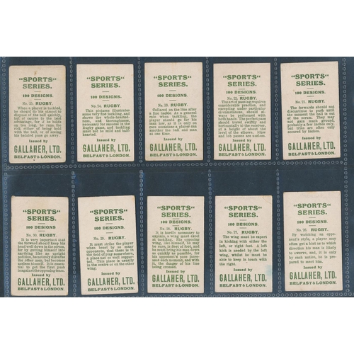 53 - Gallaher. 1912 Sports Series set (less 7), generally in good cond. with odd better card, several hav... 