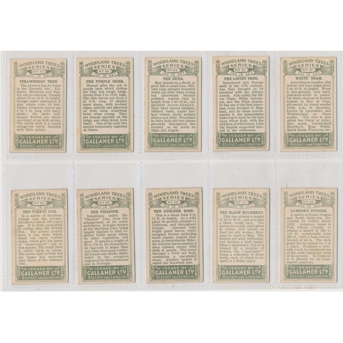 54 - Gallaher. 1912 Woodland Trees Series set, in good to very good cond., several have small corner faul... 