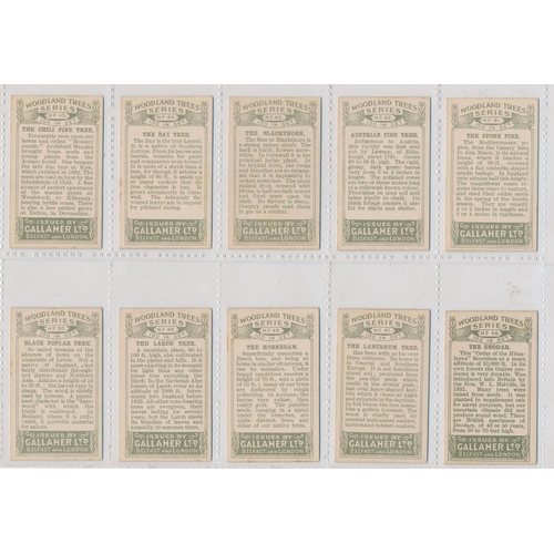 54 - Gallaher. 1912 Woodland Trees Series set, in good to very good cond., several have small corner faul... 