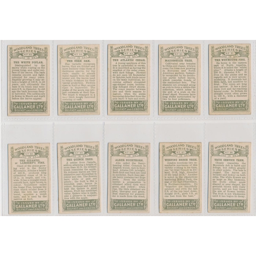 54 - Gallaher. 1912 Woodland Trees Series set, in good to very good cond., several have small corner faul... 