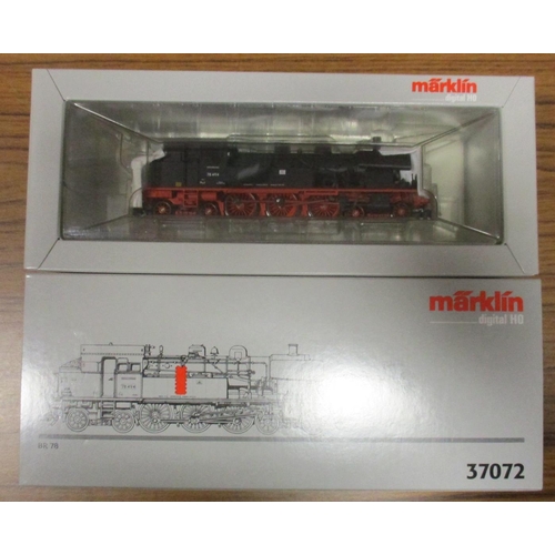 587 - Marklin. Trio of HO gauge Digital locomotives, excellent in excellent boxes, with Nos. 37072, 3665 a... 