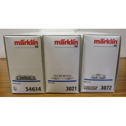 589 - Marklin. Trio of HO gauge locomotives, excellent in excellent boxes, with Nos. 34616, 3072 and 3021.... 