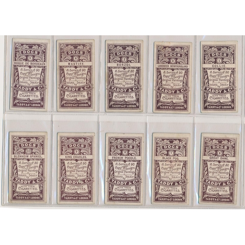 72 - Taddy. 1900 Dogs set, in fair to good cond., apart from one with a small area of damage to border, m... 