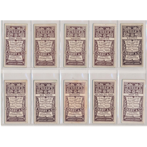 72 - Taddy. 1900 Dogs set, in fair to good cond., apart from one with a small area of damage to border, m... 