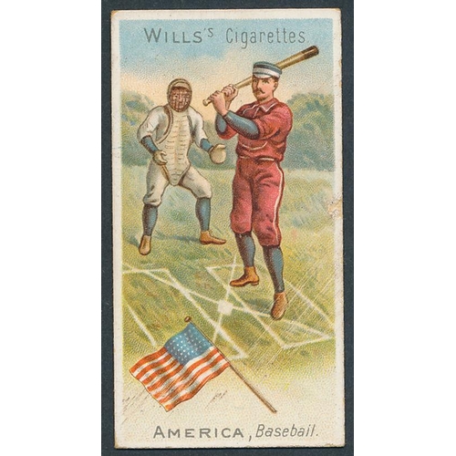 80 - Wills. 1901 Sports of All Nations set, in good cond., with some better, several have minor corner/ed... 