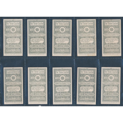 80 - Wills. 1901 Sports of All Nations set, in good cond., with some better, several have minor corner/ed... 