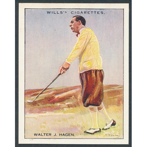 81 - Wills. 1930 Famous Golfers set, in excellent cond. Cat. £550 (See photo) (R)