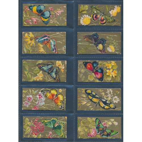 86 - Kinney. 1888 Butterflies of the World (gold) set (less 2), generally in good or near good cond., apa... 
