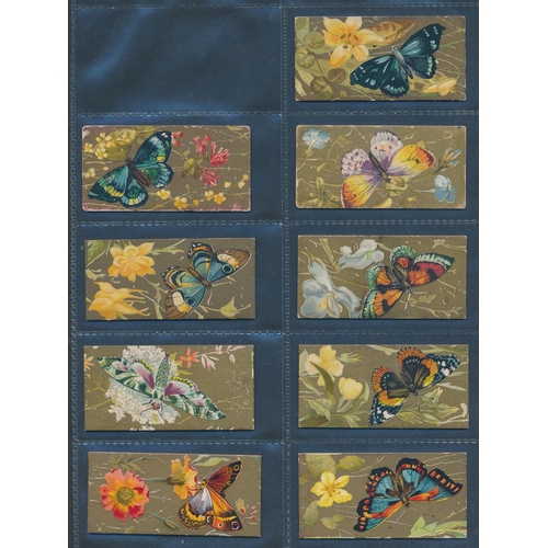 86 - Kinney. 1888 Butterflies of the World (gold) set (less 2), generally in good or near good cond., apa... 