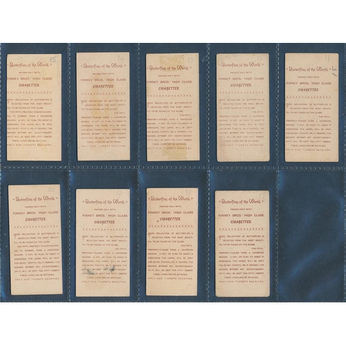 86 - Kinney. 1888 Butterflies of the World (gold) set (less 2), generally in good or near good cond., apa... 