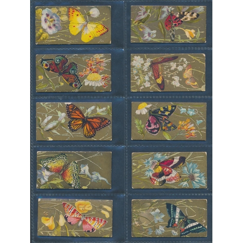 86 - Kinney. 1888 Butterflies of the World (gold) set (less 2), generally in good or near good cond., apa... 