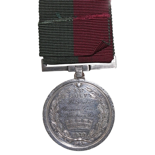 29 - 1839 Ghuznee Medal  to Private Thomas Lamb H.C. 1st European Regt, replacement suspender, otherwise ... 