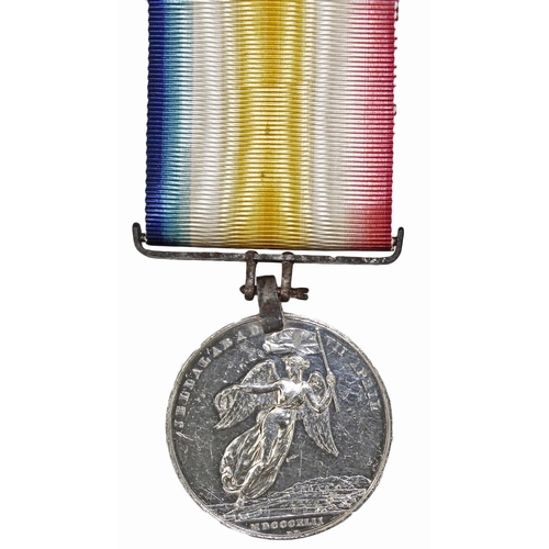 31 - 1842 Jellalabad (Flying Victory) Medal named in running script to Pte R. McGowan 13th Foot, fitted w... 