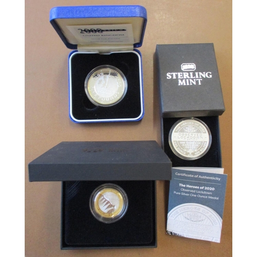 589 - Modern collection with boxed silver proofs FDC Canada 1999 Millennium set of 12, GB £5 2000 Millenni... 