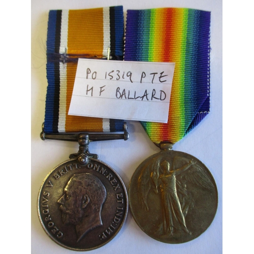 8 - Range of WW1 BWM and Victory Medal pairs to:
1. 3661 Pte J. McCrann Leins R.
2. 1822 Pte R. Wilmot L... 