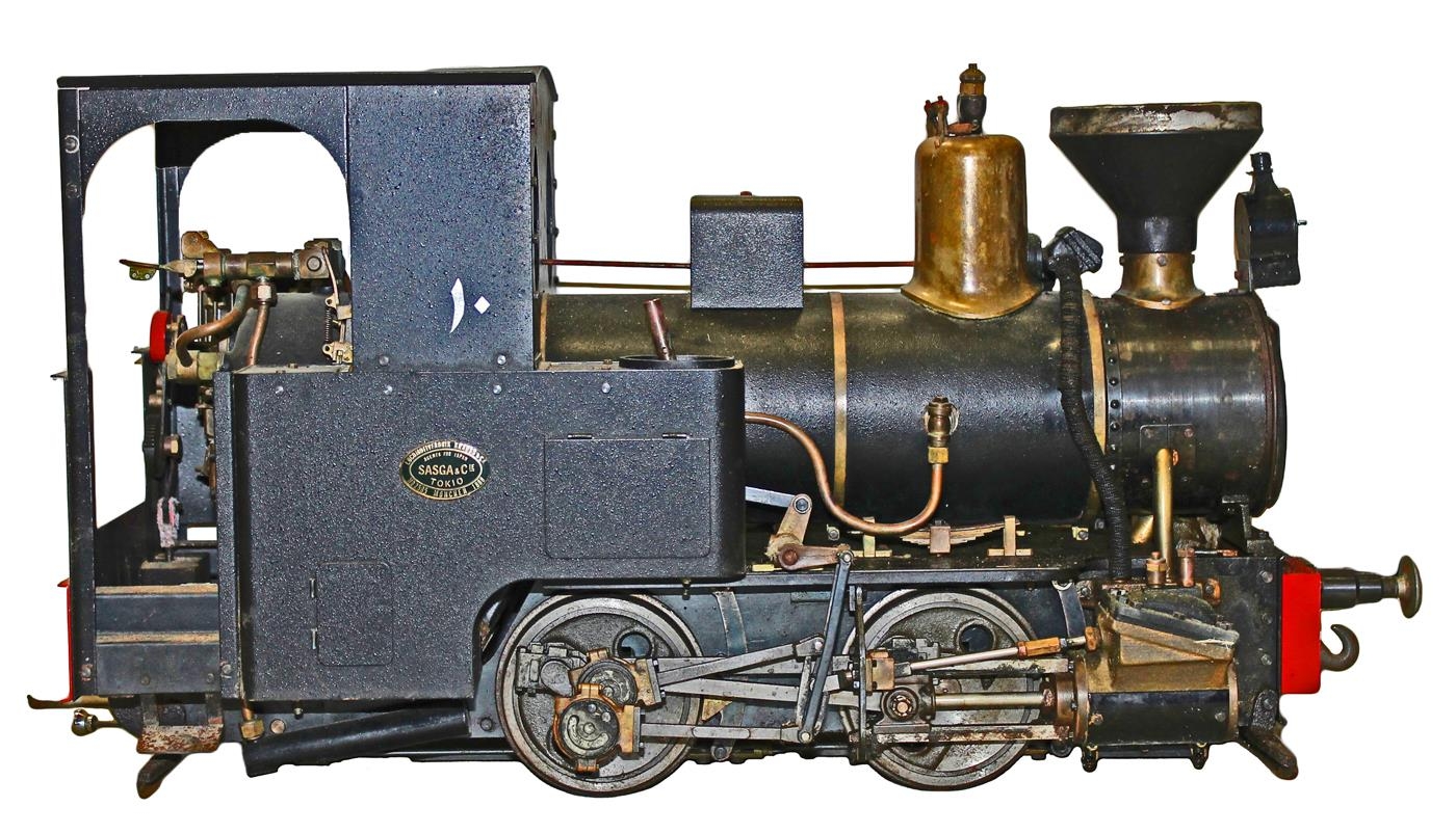 O.S. Engines. Live steam Kit Built 3½ inch Gauge black Krauss 0-4-0  locomotive, built to an excellen