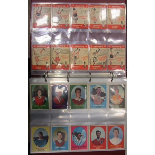 13 - A. & B.C. Collection of football sets, in an album, in variable cond., incl. Footballers 1962 Bazook... 