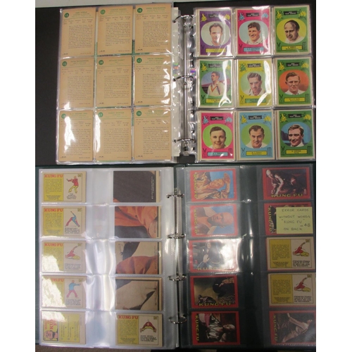 17 - A. & B.C. Collection of complete sets, in 2 albums, in variable cond., incl. Cricket 1961 Test Serie... 