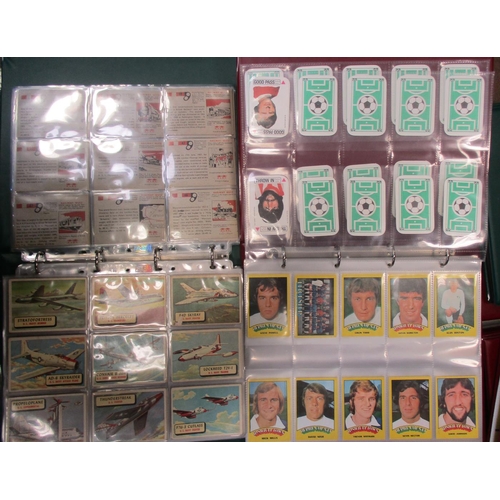 18 - A. & B.C. Collection of complete sets, in 2 albums, in variable cond., incl. Footballers 1974 red ba... 