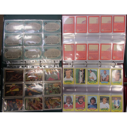 18 - A. & B.C. Collection of complete sets, in 2 albums, in variable cond., incl. Footballers 1974 red ba... 