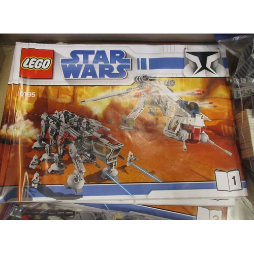 220 - Lego. Star Wars Republic Dropship with AT-OT Set No 10195 generally excellent in fair plus box with ... 