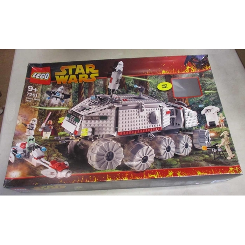 222 - Lego. Star Wars sets with TIE Fighter Collection No 10131 and Clone Turbo Tank No 7261, generally ex... 