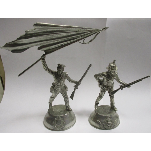 227 - Stadden. WM unpainted 80mm figures standing on 20mm bases with Queen's Regt officer, RM Drummer, Wel... 