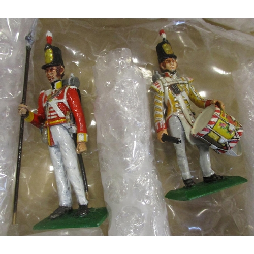 227 - Stadden. WM unpainted 80mm figures standing on 20mm bases with Queen's Regt officer, RM Drummer, Wel... 