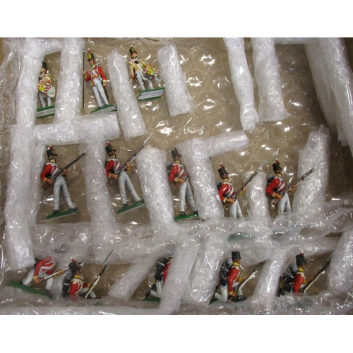 227 - Stadden. WM unpainted 80mm figures standing on 20mm bases with Queen's Regt officer, RM Drummer, Wel... 