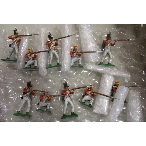 227 - Stadden. WM unpainted 80mm figures standing on 20mm bases with Queen's Regt officer, RM Drummer, Wel... 