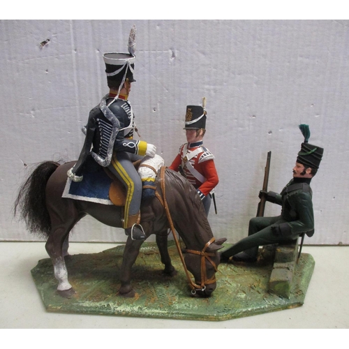 232 - Collection of larger scale figures from Napoleonic to WW2, mainly 140mm to 150mm, appear to be made ... 