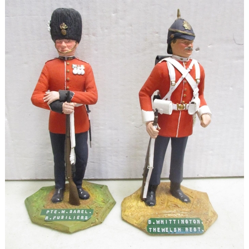 232 - Collection of larger scale figures from Napoleonic to WW2, mainly 140mm to 150mm, appear to be made ... 