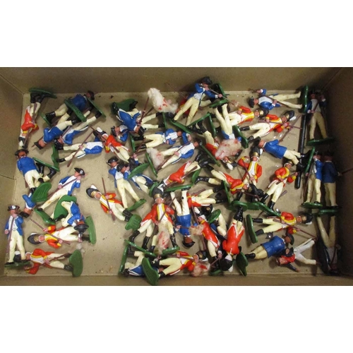 238 - Britains. Collection of 54mm plastic figures, mainly American War of Independence figures, there a f... 