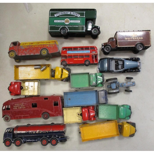 244 - Mainly earlier accumulation of mostly Dinky including Foden Tanker, Express Horse Box, haulage, vans... 