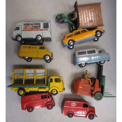 249 - Collection of mainly Corgi and Dinky playworn cars, trucks, vans, buses, emergency services etc incl... 