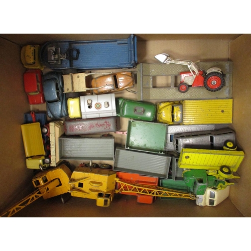 249 - Collection of mainly Corgi and Dinky playworn cars, trucks, vans, buses, emergency services etc incl... 