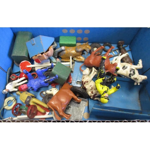 249 - Collection of mainly Corgi and Dinky playworn cars, trucks, vans, buses, emergency services etc incl... 