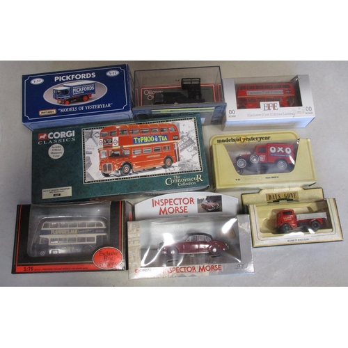 253 - Mixed collection of cars, buses, trams, vans, haulage etc including Corgi (27), EFE (10), Lledo, Mat... 