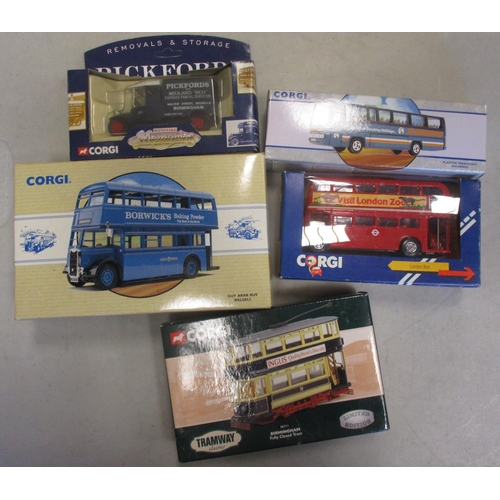 268 - Mixed collection of buses, trams, vans, haulage etc including Corgi (25), Matchbox (16), Lledo, EFE ... 