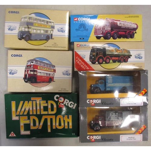 274 - Mainly Corgi collection (17) with buses and haulage, also Atlas Dinky (4) and Gilbow triple bus set,... 