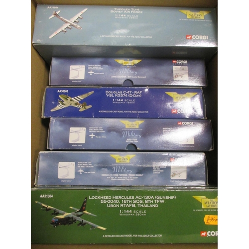 283 - Corgi Aviation Archive. Collection of 1:144 scale diecast models generally mint in excellent boxes i... 