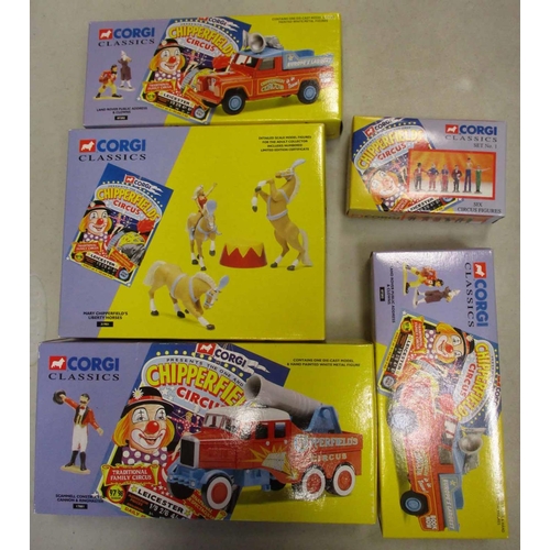 284 - Corgi. Chipperfields Circus collection including Nos 31703 (2), 11201 (2), 31902 (2), 17801 (3), 142... 