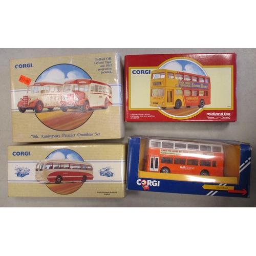 295 - Corgi. Bus and coach collection including triple sets (3),  50th Anniversary, Hong Kong City Bus, tw... 