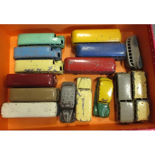 303 - Dinky. Early collection with cars (28), military (10), buses/coaches (15), taxis (4), ambulances (4)... 