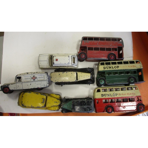 303 - Dinky. Early collection with cars (28), military (10), buses/coaches (15), taxis (4), ambulances (4)... 